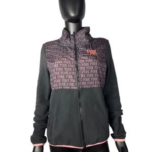 PINK Victoria's Secret Fleece Full Zip Jacket Cozy Warm Layering S